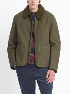 Lambeth Jacket Barwell Canvas Green -Oliver Spencer Store OSMJ199E BAR01GRN LAMBETHJACKET BARWELLCANVASGREEN5copy