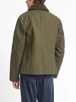 Lambeth Jacket Barwell Canvas Green -Oliver Spencer Store OSMJ199E BAR01GRN LAMBETHJACKET BARWELLCANVASGREEN6copy
