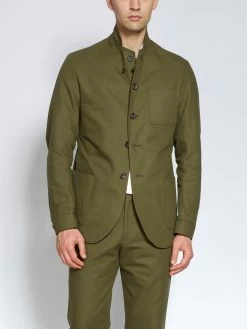 Solms Jacket Ellbridge Green -Oliver Spencer Store OSMJ201B ELL01GRN SOLMSJACKETELLBRIDGEGREEN21copy
