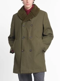 Newington Coat Barwell Canvas Green -Oliver Spencer Store OSMJ316 BAR01GRN NEWINGTONCOAT BARWELLCANVASGREEN3copy