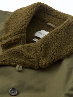 Newington Coat Barwell Canvas Green -Oliver Spencer Store OSMJ316NewingtonCoatBAR01GRNBarwellCanvasGreen1