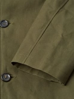 Newington Coat Barwell Canvas Green -Oliver Spencer Store OSMJ316NewingtonCoatBAR01GRNBarwellCanvasGreen2