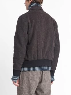 Linfield Bomber Jacket Regent Brown -Oliver Spencer Store OSMJ325B REG01BRO LINFIELDBOMBERJACKET REGENTBROWN5copy