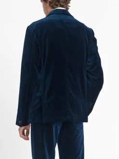 Mansfield Jacket Velvet Sapphire Blue -Oliver Spencer Store OSMJ352 VEL01SAB MANSFIELDJACKET VELVETSAPPHIREBLUE1copy