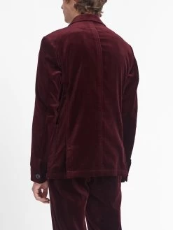 Mansfield Jacket Velvet Burgundy -Oliver Spencer Store OSMJ352C VEL01BUR MANSFIELDJACKET VELVETBURGUNDY1copy