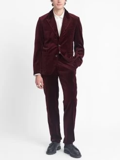 Oliver Spencer Store 19 Burgundy Velvet Mansfield Suit