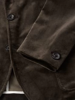 Mansfield Jacket Velvet Mole Grey -Oliver Spencer Store OSMJ352MansfieldJacketVEL01MOGVelvetMoleGrey2