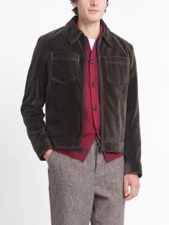 Norton Jacket Velvet Mole Grey -Oliver Spencer Store OSMJ364 VEL01MOG NORTONJACKET VELVETMOLEGREY4copy