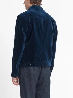 Norton Jacket Velvet Sapphire Blue -Oliver Spencer Store OSMJ364 VEL01SAB NORTONJACKET VELVETSAPPHIREBLUE2copy