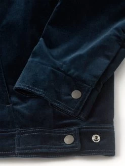 Norton Jacket Velvet Sapphire Blue -Oliver Spencer Store OSMJ364NortonJacketVEL01SABVelvetSapphireBlue2