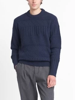 Blenheim Jumper Bonham Navy -Oliver Spencer Store OSMK637D BON01NAV BLENHEIMJUMPER BONHAMNAVY2copy