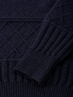 Blenheim Jumper Bonham Navy -Oliver Spencer Store OSMK637dBlenheimJumperBON01NAVBonhamNavy5