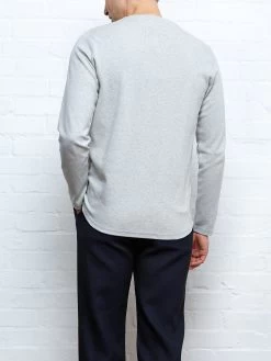 Heavy Long Sleeve Plain T-Shirt Tavistock Grey 11 Heavy Long Sleeve Plain T-Shirt Tavistock Grey -Oliver Spencer Store OSMK733 TAV01GRY HEAVYLONGSLEEVET SHIRTGREY1copy