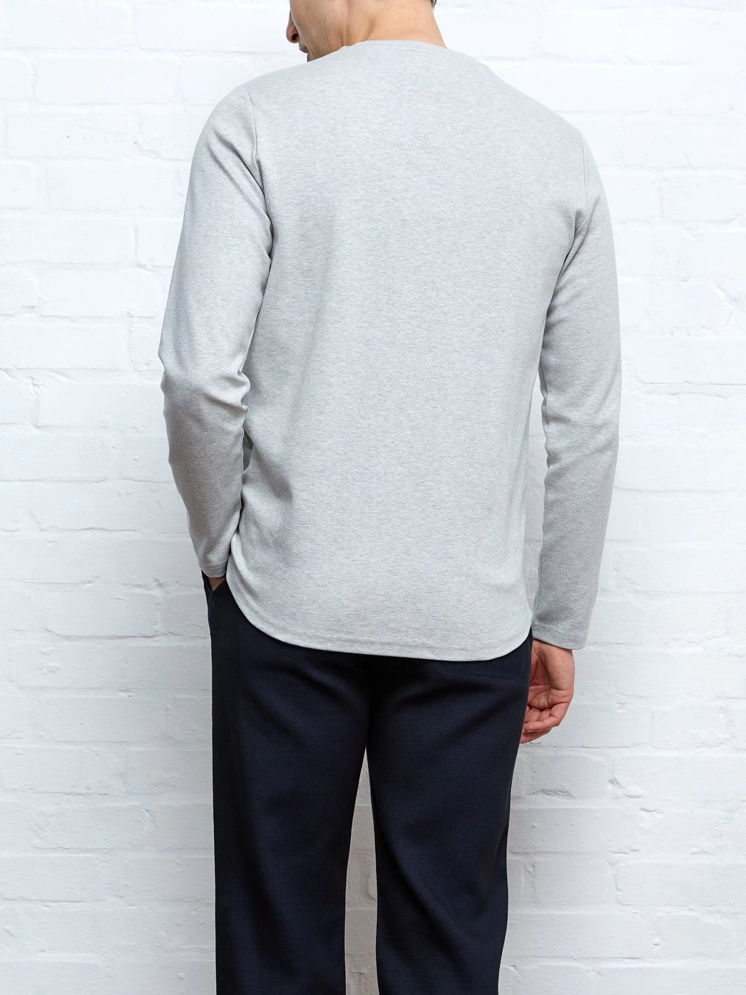 Heavy Long Sleeve Plain T-Shirt Tavistock Grey 6 Heavy Long Sleeve Plain T-Shirt Tavistock Grey - Image 6