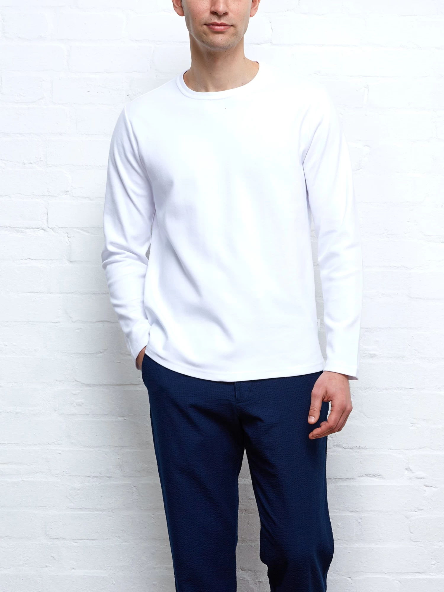 Heavy Long Sleeve Plain T-Shirt Tavistock White 5 Heavy Long Sleeve Plain T-Shirt Tavistock White - Image 5