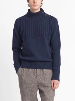 Atlantic Jumper Greeves Navy -Oliver Spencer Store OSMK739 GRE01NAV ATLANTICJUMPER GREEVESNAVYcopy