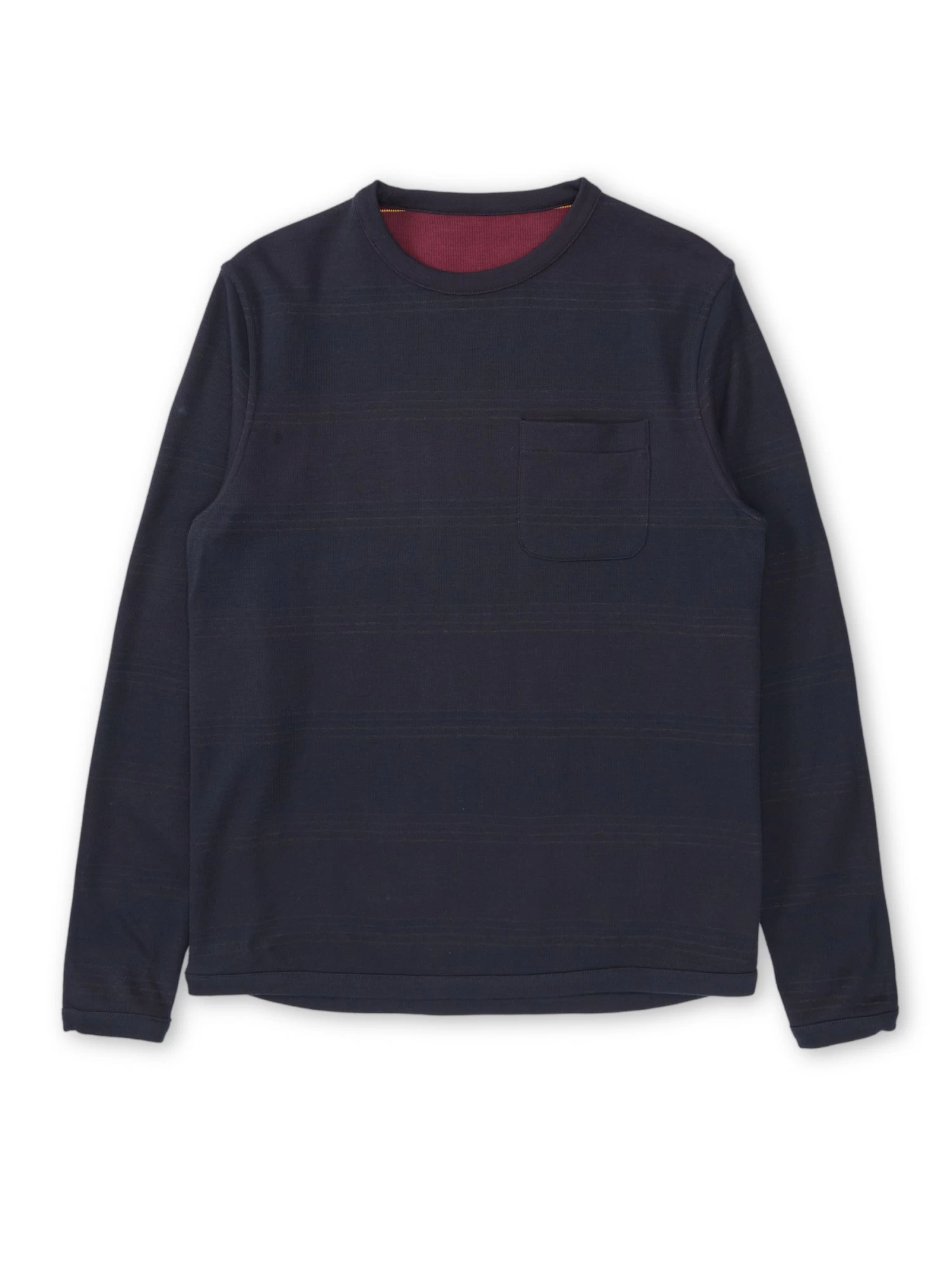 Reversible Newport Long Sleeve T-Shirt Hinkley Navy/Burgundy 2 Reversible Newport Long Sleeve T-Shirt Hinkley Navy/Burgundy - Image 2