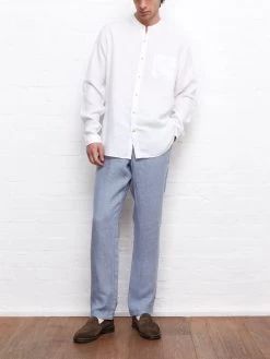 Grandad Shirt Bridford White -Oliver Spencer Store OSMS126 BRI01WHI GRANDADSHIRTBRIDFORDWHITE2475