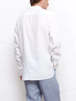 Grandad Shirt Bridford White -Oliver Spencer Store OSMS126 BRI01WHI GRANDADSHIRTBRIDFORDWHITE2483copy