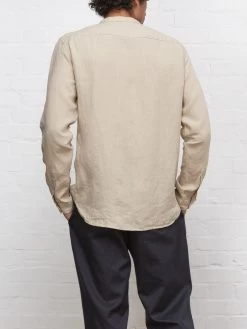 Grandad Shirt Padworth Beige -Oliver Spencer Store OSMS126 PAD01BEI GRANDADSHIRTPADWORTHBEIGE4copy