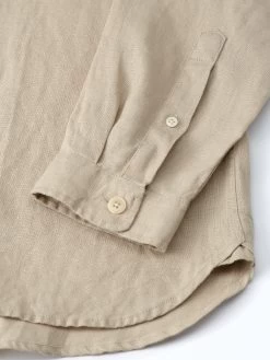 Grandad Shirt Padworth Beige -Oliver Spencer Store OSMS126GrandadShirtPAD01BEIPadworthBeige2
