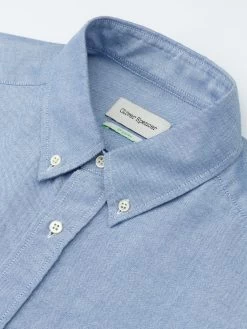 Brook Shirt Brecon Blue -Oliver Spencer Store OSMS162BrookShirtBRE01BLUBreconBlue