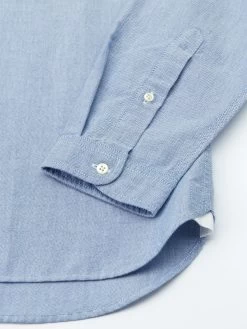 Brook Shirt Brecon Blue -Oliver Spencer Store OSMS162BrookShirtBRE01BLUBreconBlue1