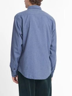 Treviscoe Shirt Abbingdon Slate Blue -Oliver Spencer Store OSMS171A ABB01SLB TREVISCOESHIRT ABBINGDONSLATEBLUE2copy