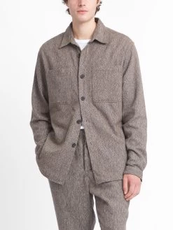 Treviscoe Shirt Adler Fawn -Oliver Spencer Store OSMS171A ADL01FAWTREVISCOESHIRTADLERFAWN3copy