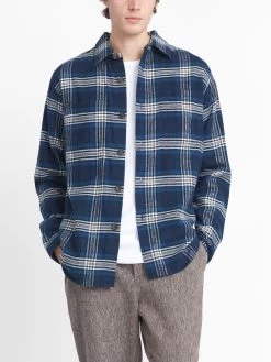 Treviscoe Shirt Devon Blue -Oliver Spencer Store OSMS171A DEV01BLU TREVISCOESHIRT DEVONBLUEcopy