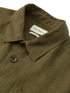 Treviscoe Shirt Padworth Green -Oliver Spencer Store OSMS171aTreviscoeShirtPAD01GRNPadworthGreen1