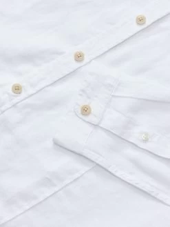 Collarless Ashcroft Shirt Bridford White -Oliver Spencer Store OSMS176AshcroftShirtBRI01WHIBridfordWhite4