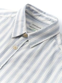 New York Special Shirt Jenkins Cream/Blue 8 New York Special Shirt Jenkins Cream/Blue -Oliver Spencer Store OSMS200dNewYorkSpecialShirtJEN01CRBJenkinsCreamBlue1