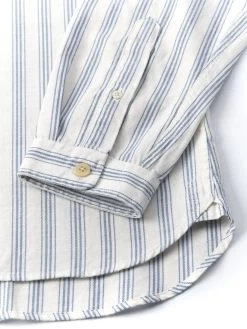 New York Special Shirt Jenkins Cream/Blue 9 New York Special Shirt Jenkins Cream/Blue -Oliver Spencer Store OSMS200dNewYorkSpecialShirtJEN01CRBJenkinsCreamBlue2