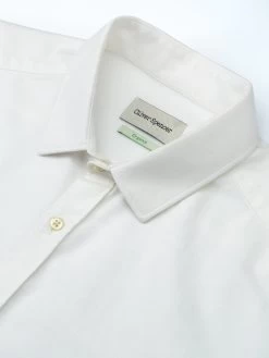 Conduit Classic Shirt Brecon White -Oliver Spencer Store OSMS304ConduitClassicShirtBRE01WHIBreconWhite