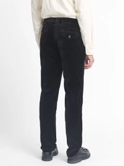 Fishtail Trousers Velvet Black -Oliver Spencer Store OSMT20D VEL01BLK FISHTAILTROUSERS VELVETBLACK2copy