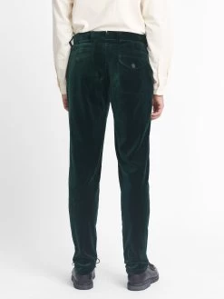 Fishtail Trousers Velvet Racing Green -Oliver Spencer Store OSMT20D VEL01RAG FISHTAILTROUSERS VELVETRACINGGREEN6copy