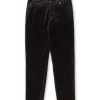 Fishtail Trousers Velvet Black