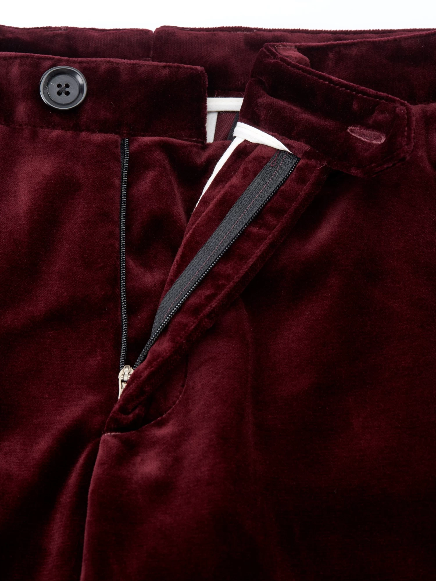 Fishtail Trousers Velvet Burgundy 4 Fishtail Trousers Velvet Burgundy - Image 4