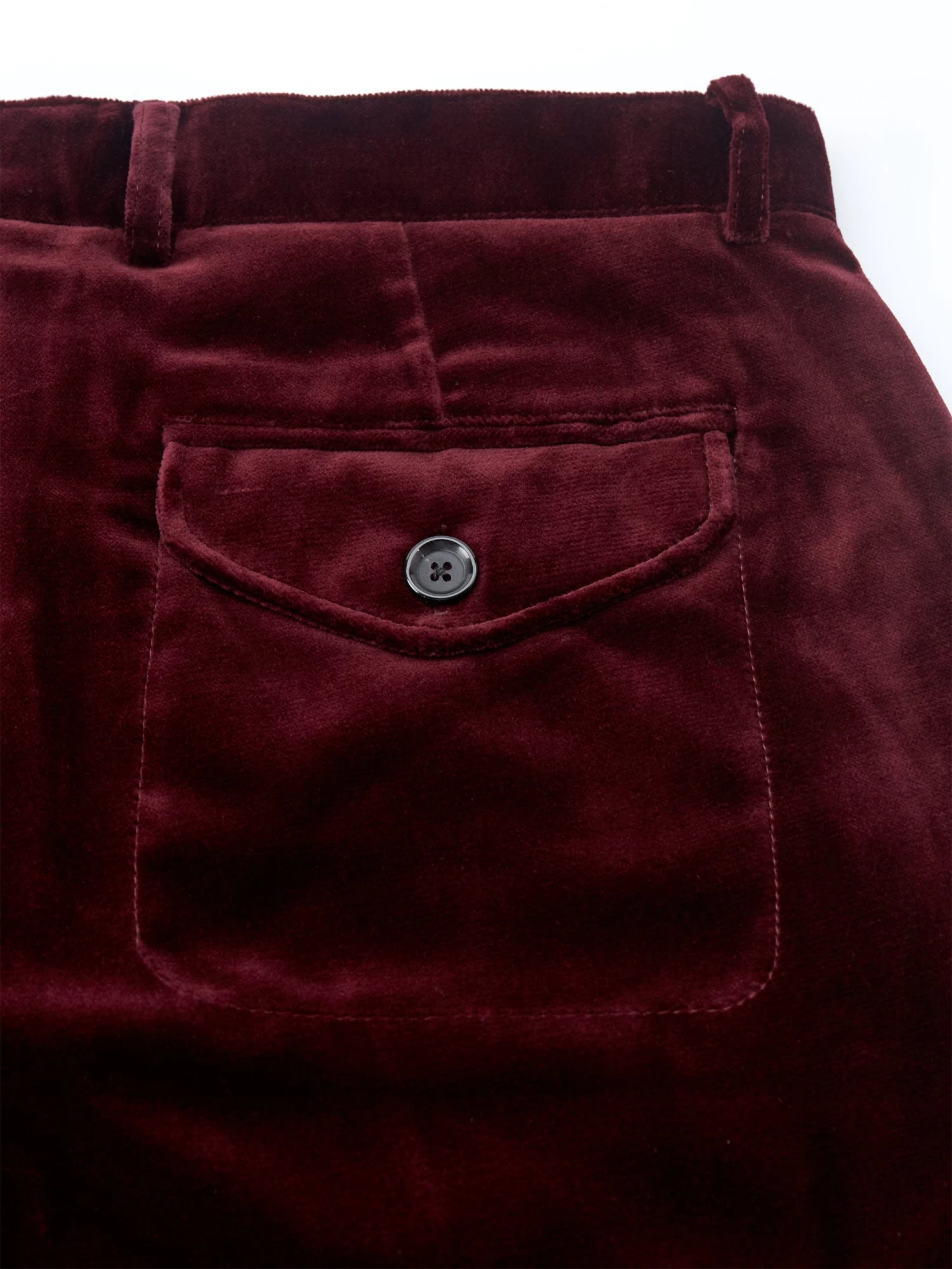 Fishtail Trousers Velvet Burgundy 5 Fishtail Trousers Velvet Burgundy - Image 5