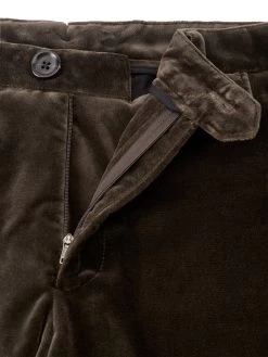 Fishtail Trousers Velvet Mole Grey 11 Fishtail Trousers Velvet Mole Grey -Oliver Spencer Store OSMT20dFlatFishtailTrousersVEL01MOGVelvetMoleGrey2