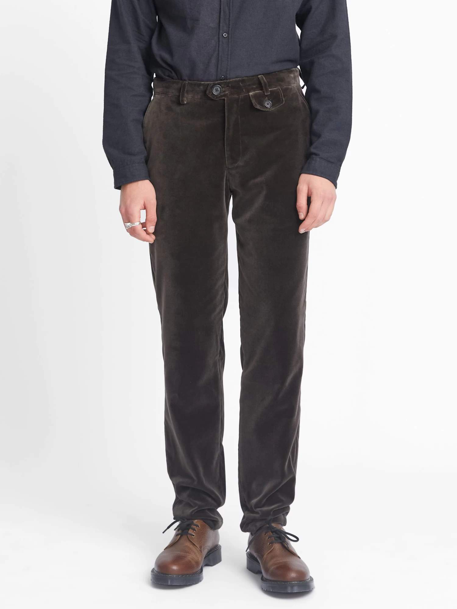 Fishtail Trousers Velvet Mole Grey 7 Fishtail Trousers Velvet Mole Grey - Image 7