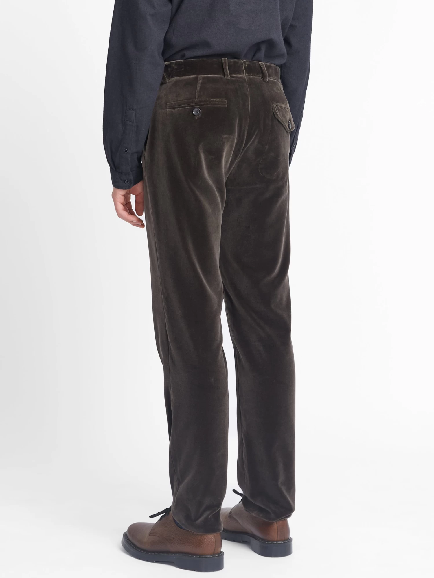 Fishtail Trousers Velvet Mole Grey 8 Fishtail Trousers Velvet Mole Grey - Image 8