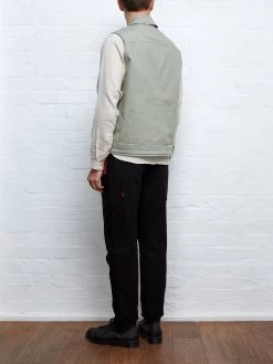 Oliver Spencer X Niwaki Scion Gardening Gilet Hyde Green -Oliver Spencer Store OSNMJ341A HYD01GRNSCIONGARDENINGGILETHYDEGREEN37