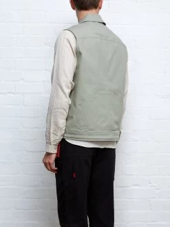 Oliver Spencer X Niwaki Scion Gardening Gilet Hyde Green -Oliver Spencer Store OSNMJ341A HYD01GRNSCIONGARDENINGGILETHYDEGREEN37copy