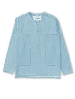 Oliver Spencer X Niwaki Ohana Gardening Smock Mullins Denim Indigo Light