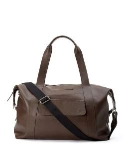 Overnight Bag Pebble Leather Walnut